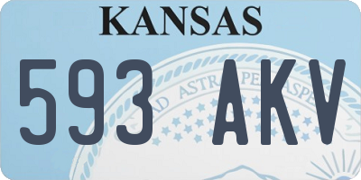 KS license plate 593AKV