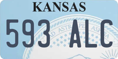 KS license plate 593ALC