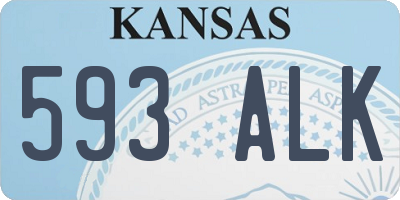 KS license plate 593ALK
