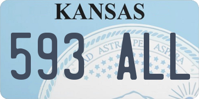 KS license plate 593ALL