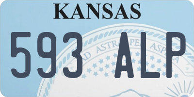 KS license plate 593ALP