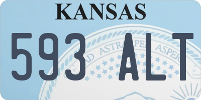 KS license plate 593ALT