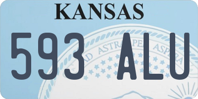 KS license plate 593ALU
