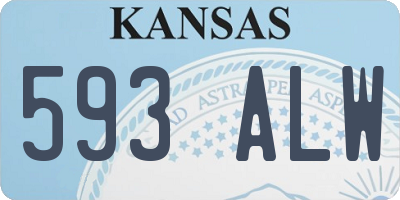 KS license plate 593ALW