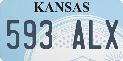 KS license plate 593ALX