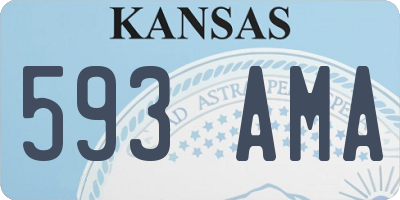KS license plate 593AMA