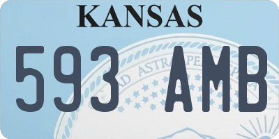 KS license plate 593AMB