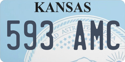 KS license plate 593AMC