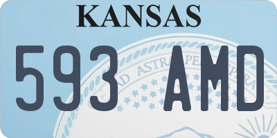 KS license plate 593AMD