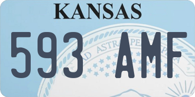 KS license plate 593AMF
