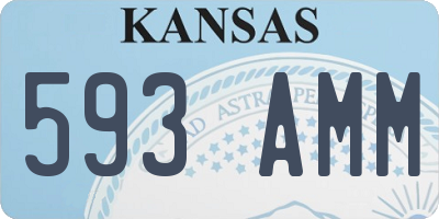 KS license plate 593AMM