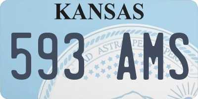 KS license plate 593AMS