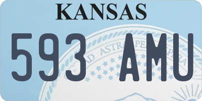 KS license plate 593AMU