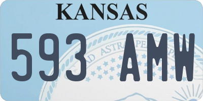 KS license plate 593AMW