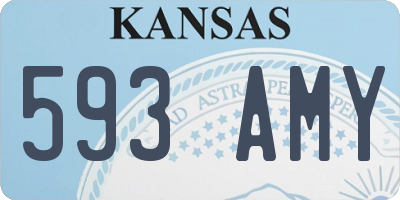 KS license plate 593AMY