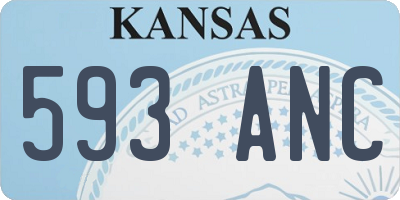KS license plate 593ANC
