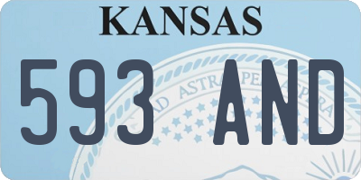 KS license plate 593AND