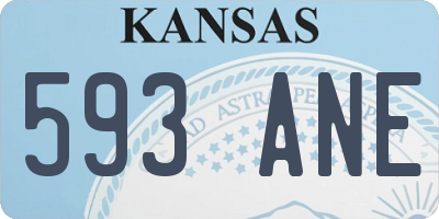 KS license plate 593ANE