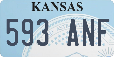 KS license plate 593ANF