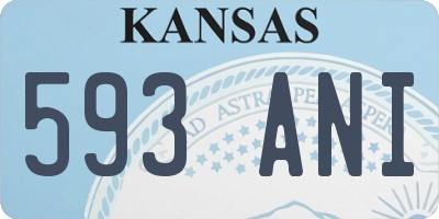 KS license plate 593ANI