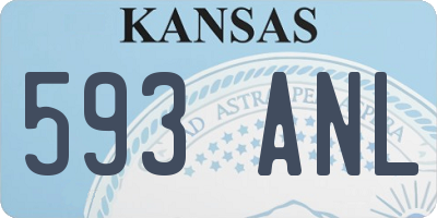 KS license plate 593ANL