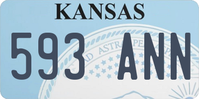 KS license plate 593ANN