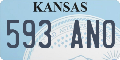 KS license plate 593ANO