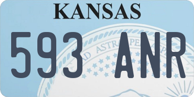 KS license plate 593ANR