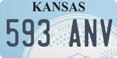 KS license plate 593ANV
