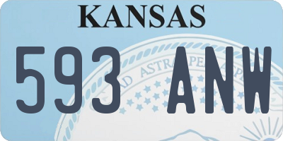 KS license plate 593ANW