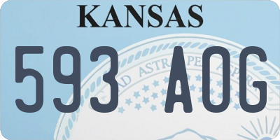 KS license plate 593AOG
