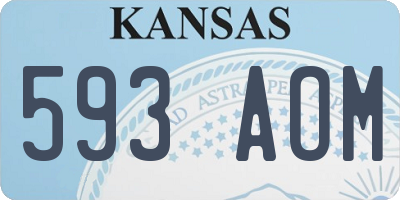 KS license plate 593AOM