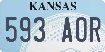 KS license plate 593AOR