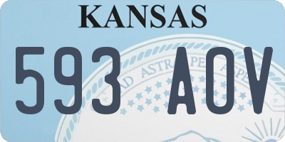 KS license plate 593AOV