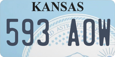 KS license plate 593AOW