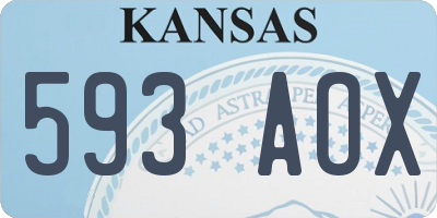 KS license plate 593AOX