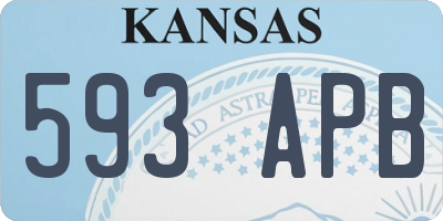 KS license plate 593APB
