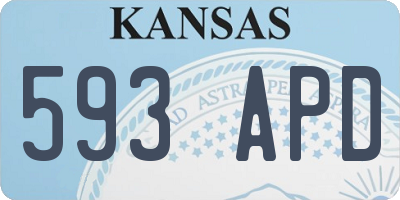 KS license plate 593APD