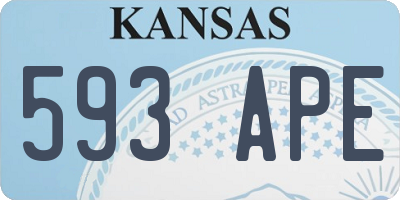KS license plate 593APE
