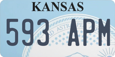 KS license plate 593APM