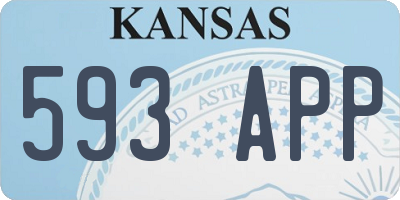 KS license plate 593APP