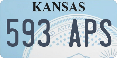 KS license plate 593APS