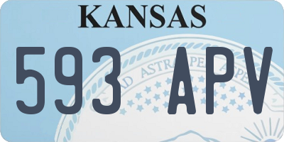 KS license plate 593APV