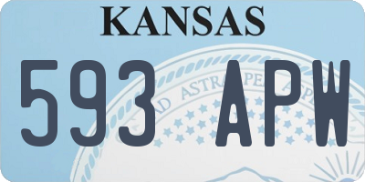 KS license plate 593APW