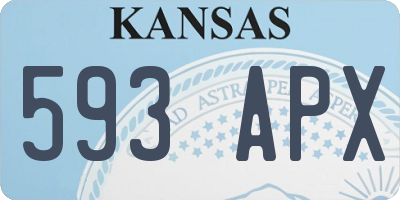 KS license plate 593APX