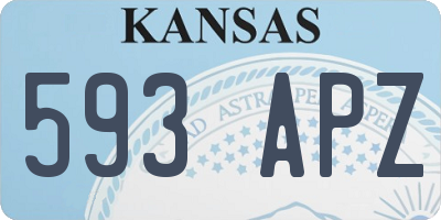 KS license plate 593APZ