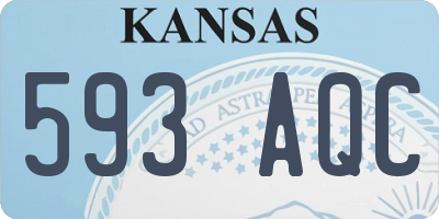 KS license plate 593AQC