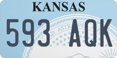KS license plate 593AQK