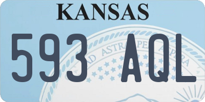 KS license plate 593AQL