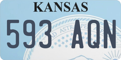 KS license plate 593AQN